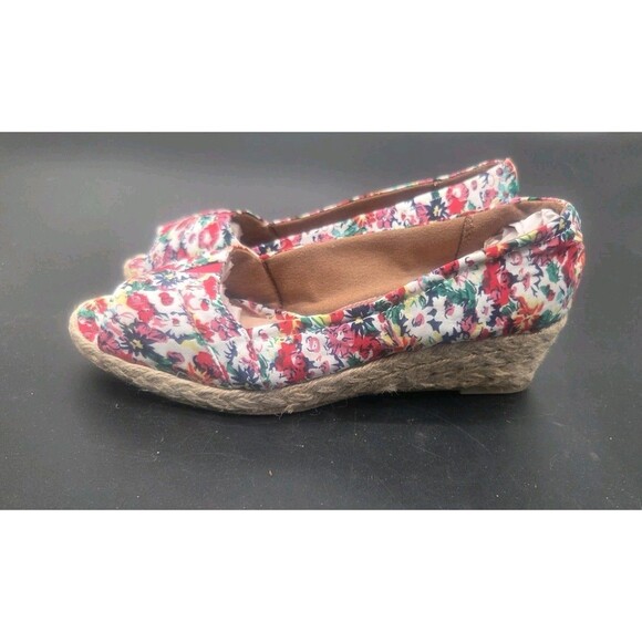 Naturalizer Shoes - Naturalizer Lariat Espadrille Wedge Shoes Size 8 Wide Width Heels Floral Fabric
